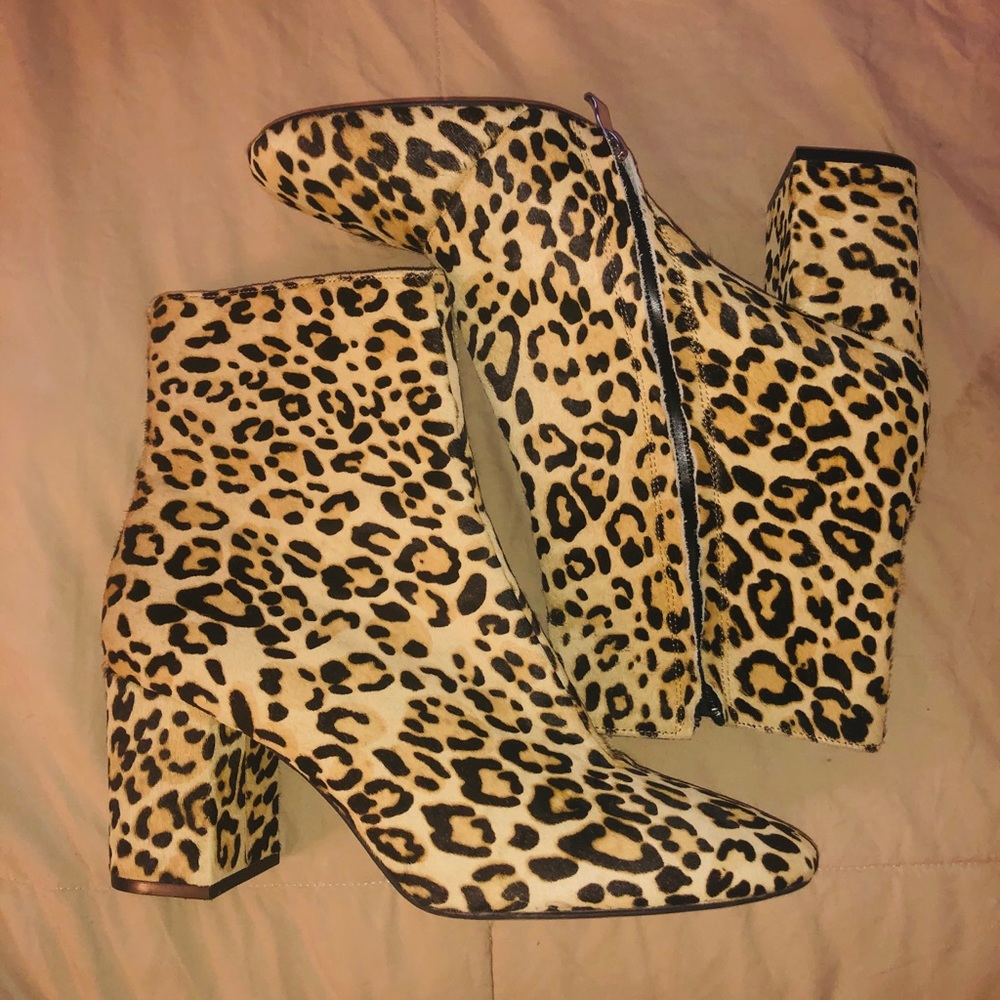 Cheetah print heel booties super cute !!!